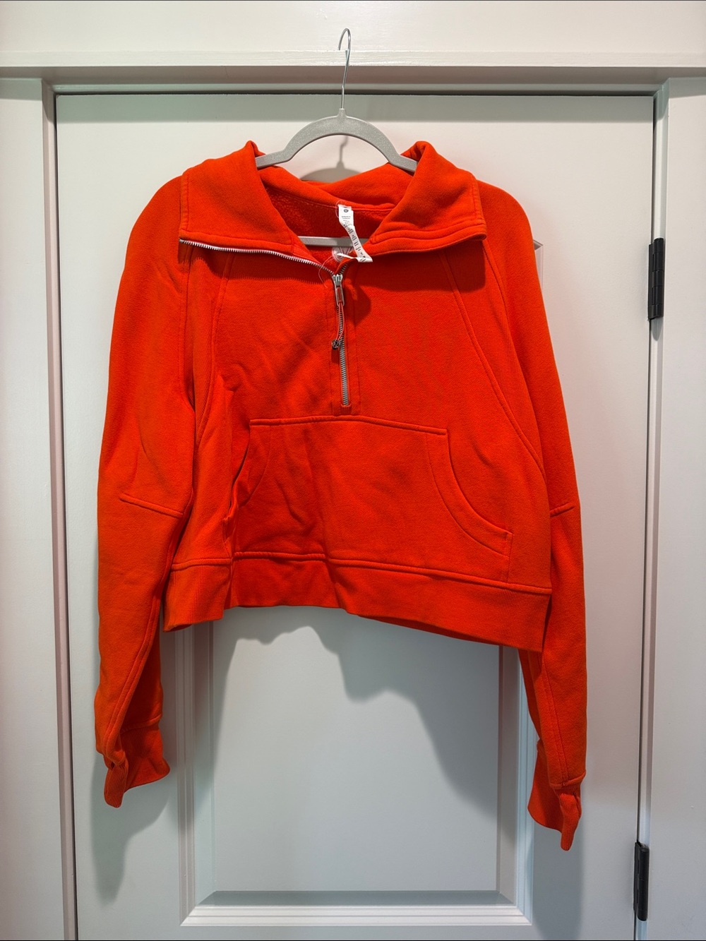 lululemon athletica Bright Orange Half-Zip Crew Pullover